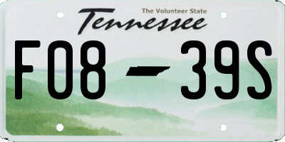TN license plate F0839S
