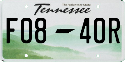 TN license plate F0840R