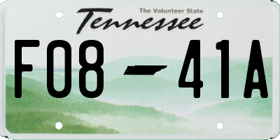 TN license plate F0841A