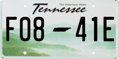 TN license plate F0841E