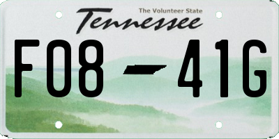 TN license plate F0841G