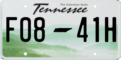 TN license plate F0841H