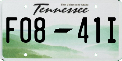 TN license plate F0841I