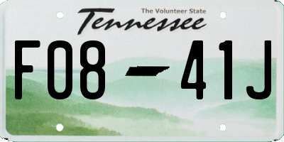 TN license plate F0841J