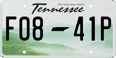TN license plate F0841P