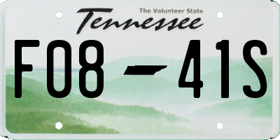 TN license plate F0841S