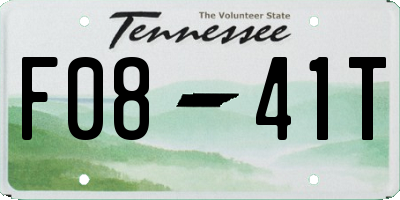 TN license plate F0841T