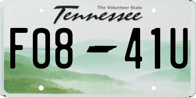 TN license plate F0841U