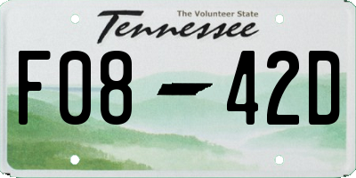 TN license plate F0842D