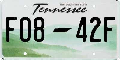TN license plate F0842F