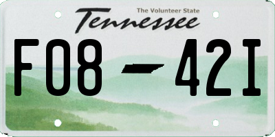 TN license plate F0842I