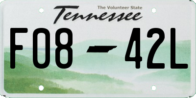 TN license plate F0842L