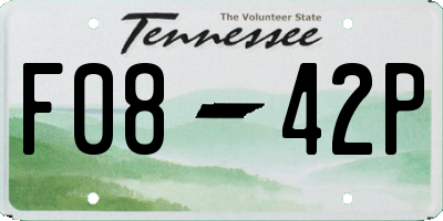 TN license plate F0842P