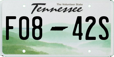 TN license plate F0842S