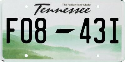 TN license plate F0843I
