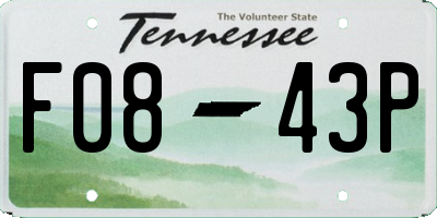TN license plate F0843P