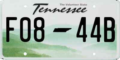 TN license plate F0844B
