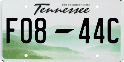 TN license plate F0844C