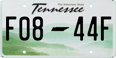 TN license plate F0844F