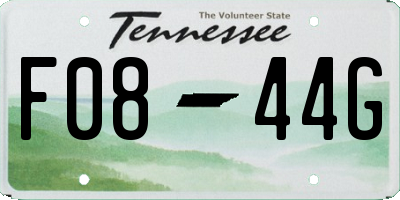 TN license plate F0844G
