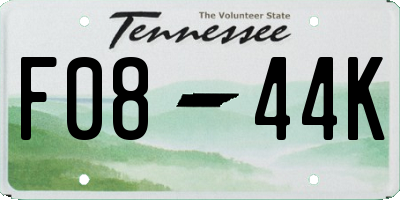 TN license plate F0844K