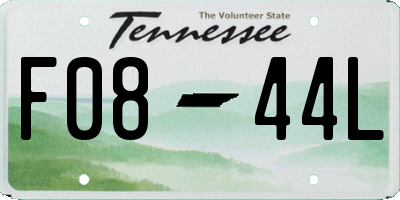 TN license plate F0844L