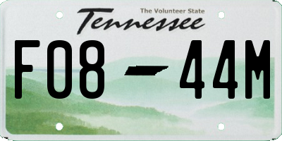 TN license plate F0844M