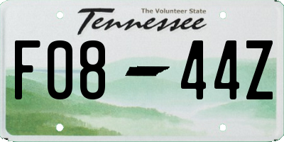 TN license plate F0844Z