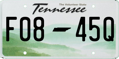 TN license plate F0845Q