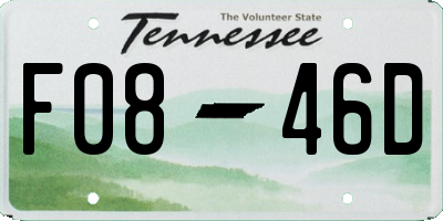 TN license plate F0846D