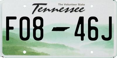 TN license plate F0846J