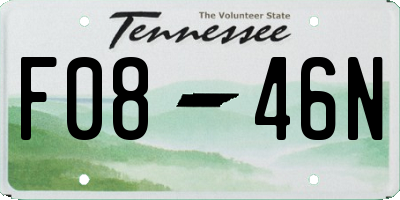 TN license plate F0846N