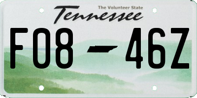 TN license plate F0846Z