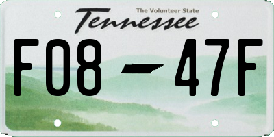TN license plate F0847F