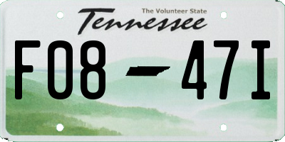 TN license plate F0847I
