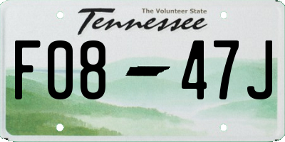 TN license plate F0847J