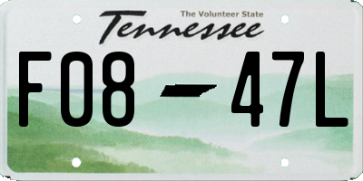 TN license plate F0847L