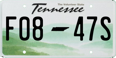 TN license plate F0847S