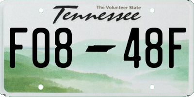 TN license plate F0848F