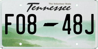 TN license plate F0848J