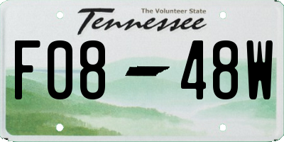 TN license plate F0848W