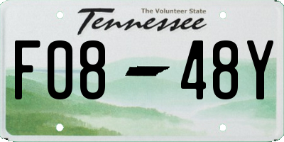 TN license plate F0848Y