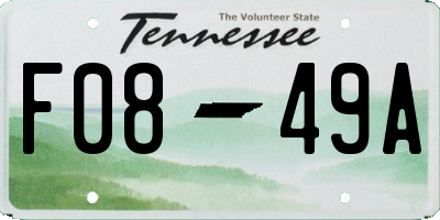 TN license plate F0849A