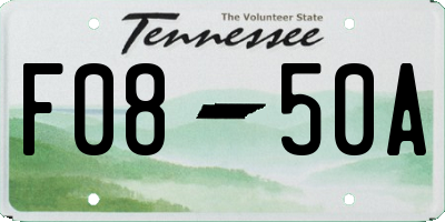 TN license plate F0850A