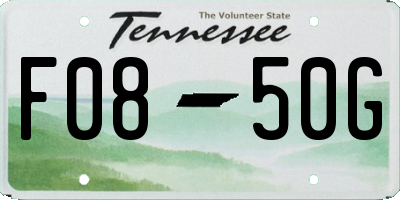 TN license plate F0850G
