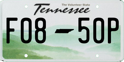 TN license plate F0850P