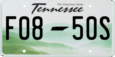 TN license plate F0850S