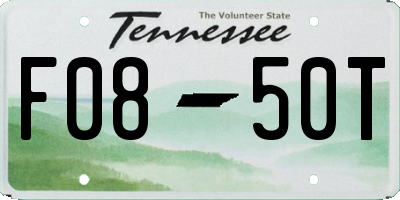 TN license plate F0850T