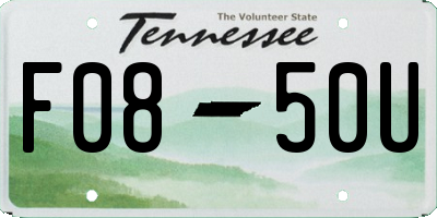 TN license plate F0850U