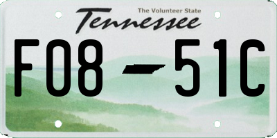 TN license plate F0851C